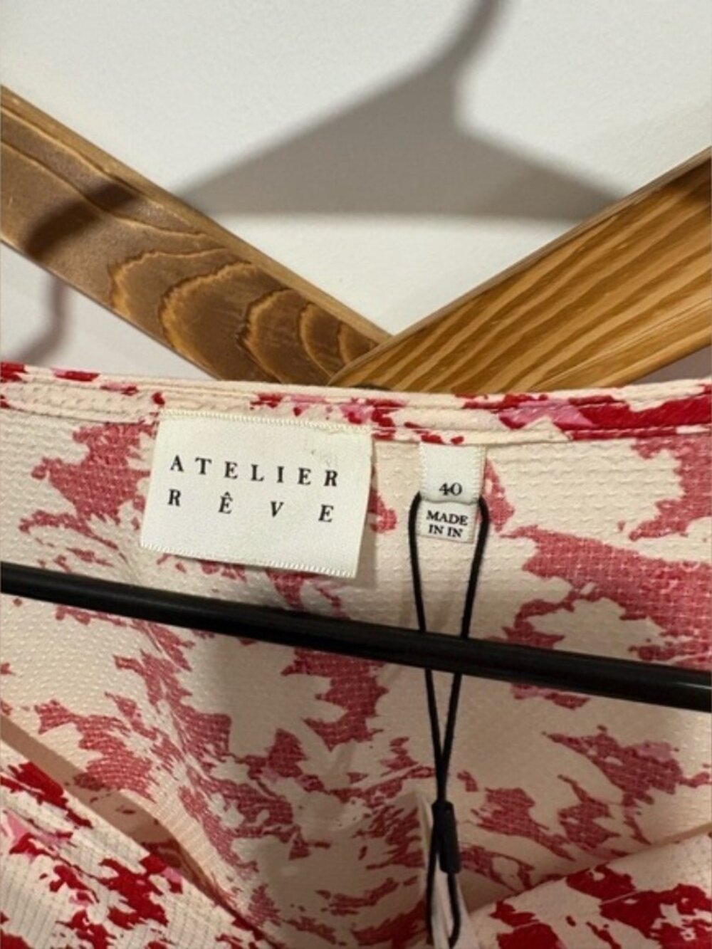 NWT Atelier Rêve Alais Midi Dress | Red & White Floral | Size 8  $179.00 CAN - Picture 10 of 11